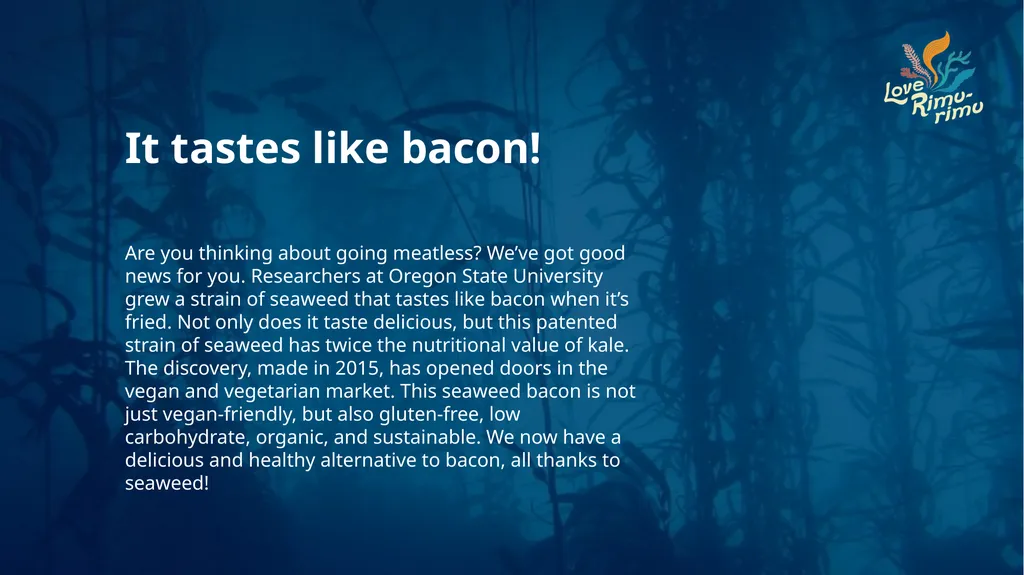 Rimurimu Fun Facts There is more algae than plants - slide 10 of 45