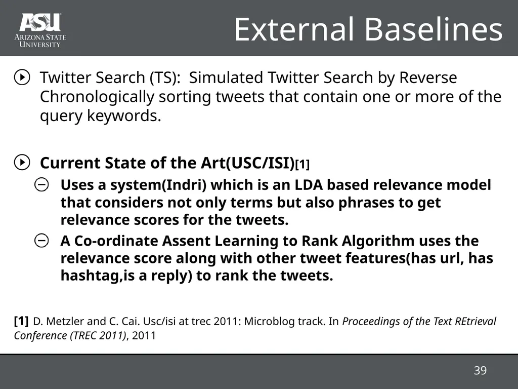 RAProp: Ranking Tweets by Exploiting the - slide 39 of 44