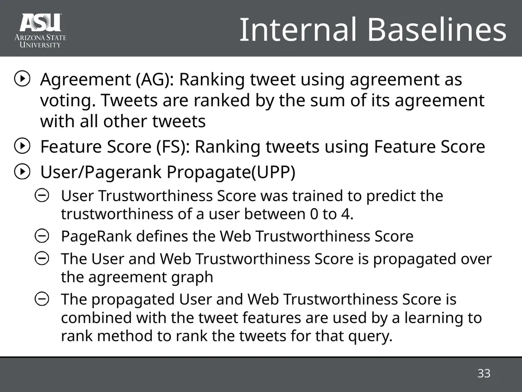 RAProp: Ranking Tweets by Exploiting the - slide 33 of 44