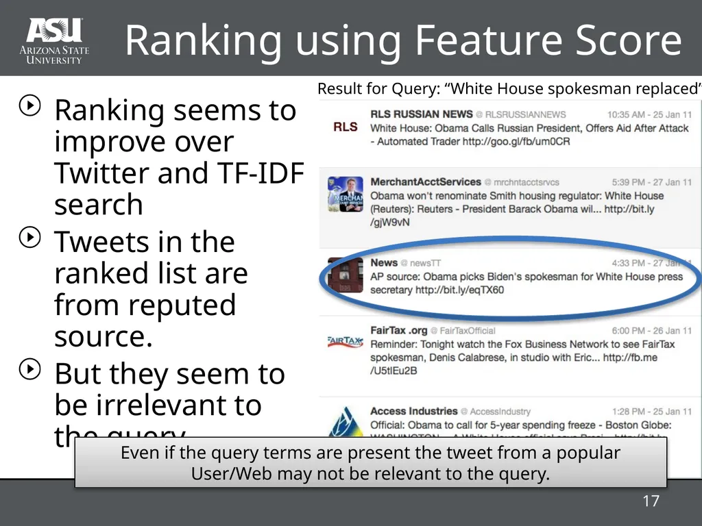 RAProp: Ranking Tweets by Exploiting the - slide 17 of 44