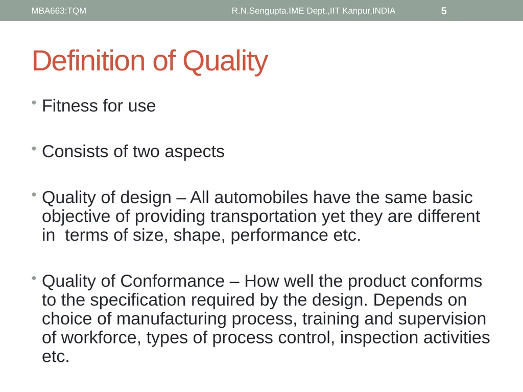 Total Quality Management and Quality Management - slide 5 of 76