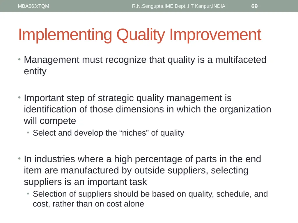 Total Quality Management and Quality Management - slide 69 of 76