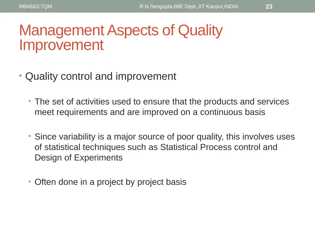 Total Quality Management and Quality Management - slide 23 of 76
