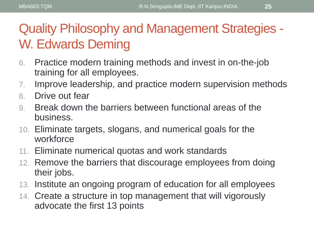 Total Quality Management and Quality Management - slide 25 of 76