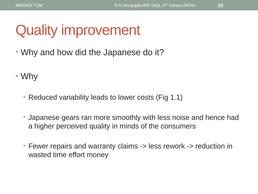 Total Quality Management and Quality Management - slide 10 of 76