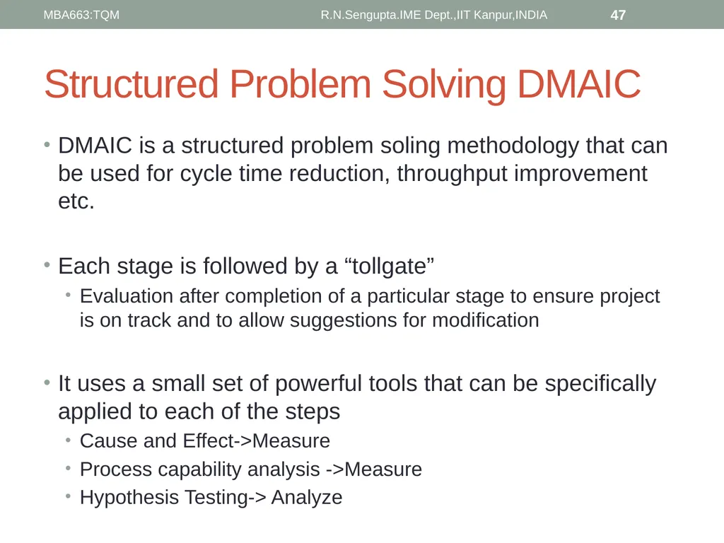 Total Quality Management and Quality Management - slide 47 of 76