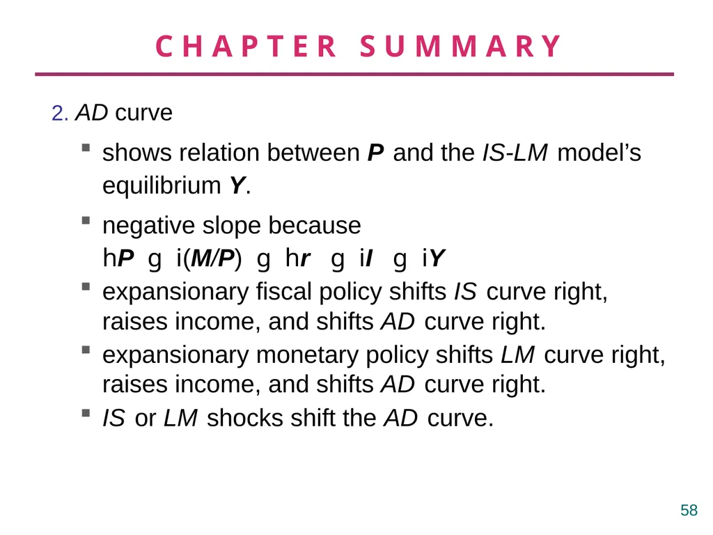 Aggregate Demand II: Applying the IS-LM Model 12 - slide 58 of 58