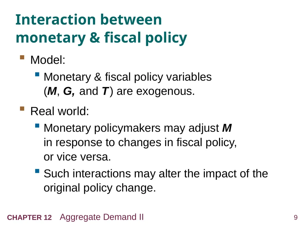 Aggregate Demand II: Applying the IS-LM Model 12 - slide 9 of 58
