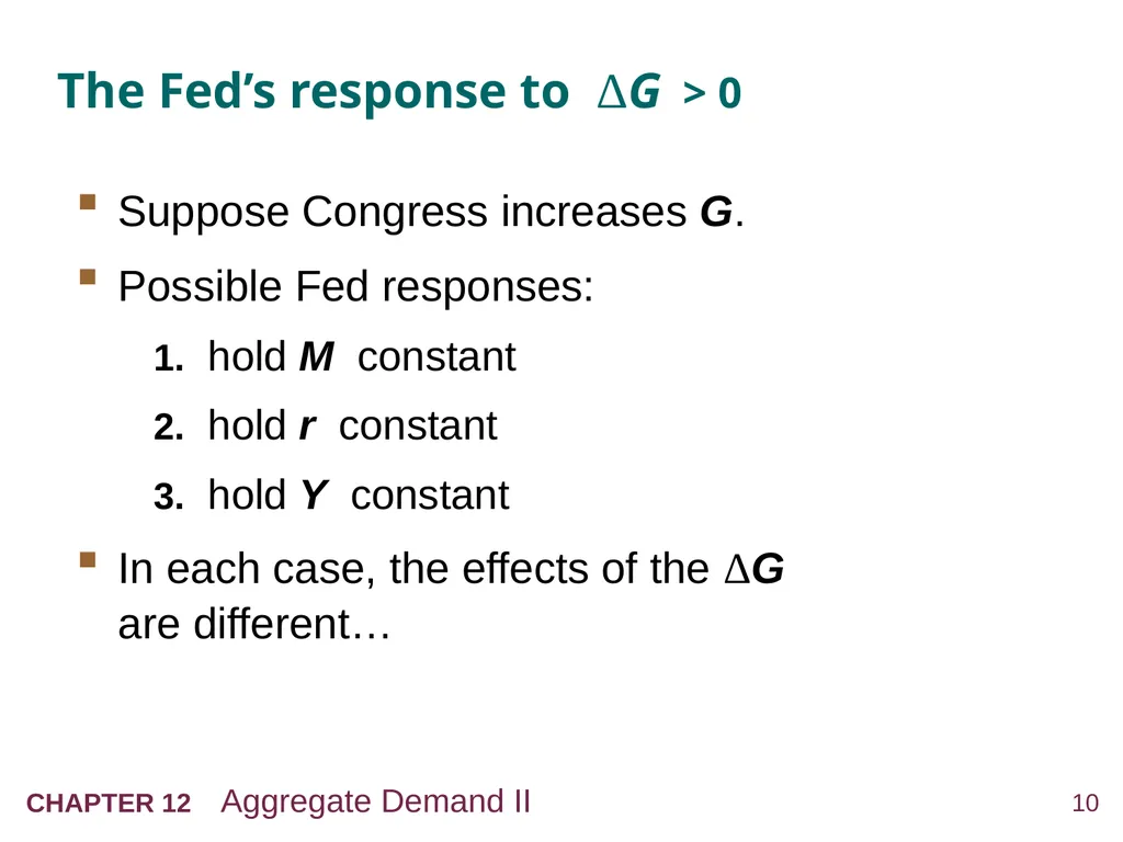 Aggregate Demand II: Applying the IS-LM Model 12 - slide 10 of 58