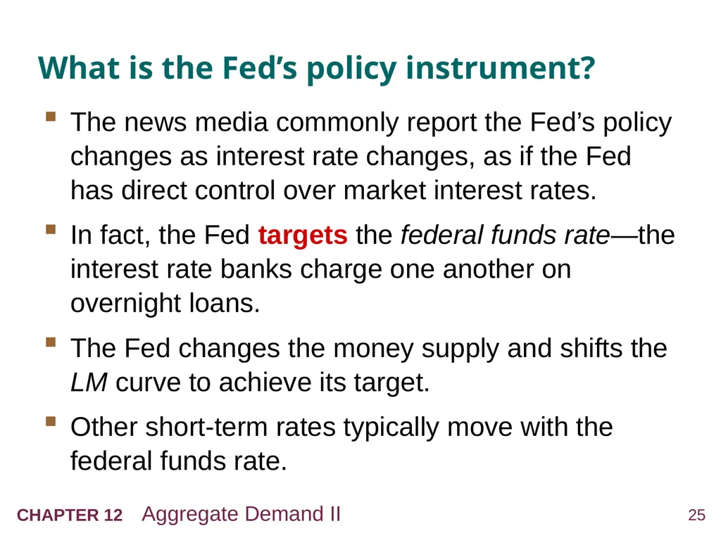 Aggregate Demand II: Applying the IS-LM Model 12 - slide 25 of 58