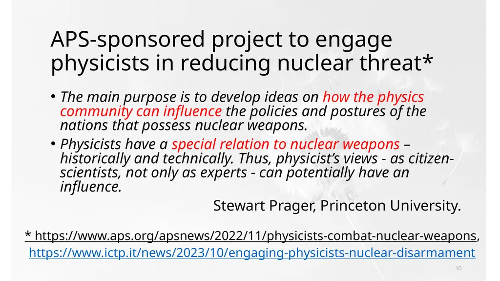 Nuclear Weapons Production, Control and Threat - slide 10 of 12