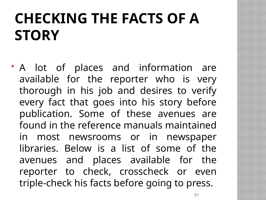 NEWS gathering CODE: JST 04107 17 Credit hours - slide 51 of 57