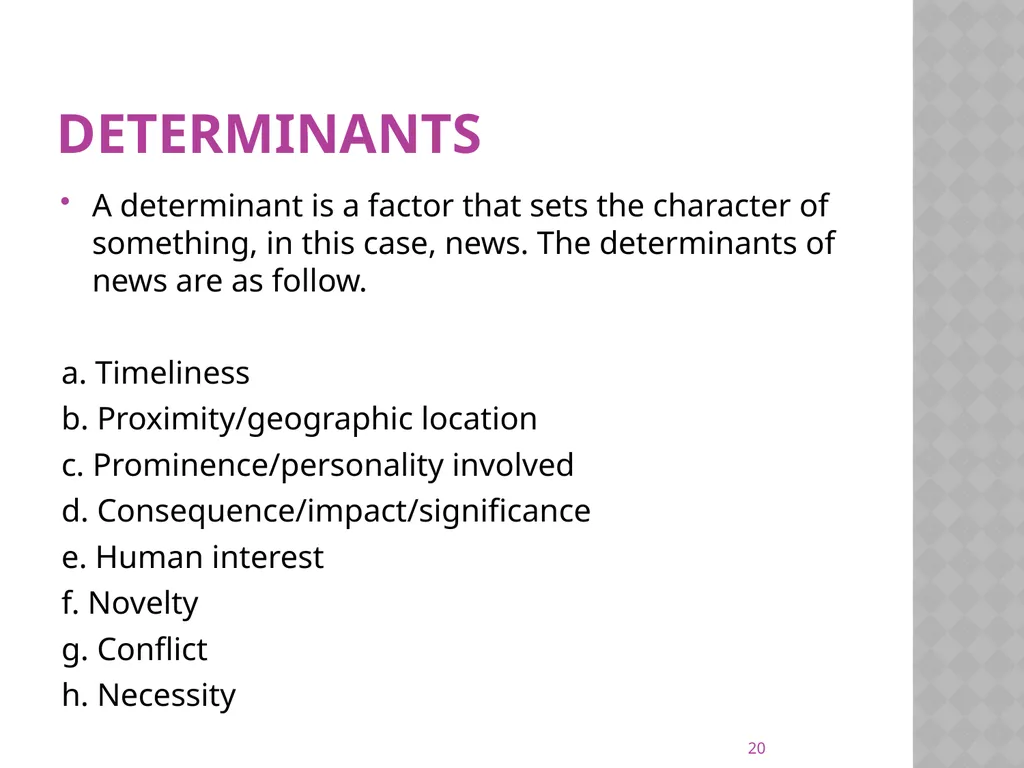 NEWS gathering CODE: JST 04107 17 Credit hours - slide 20 of 57