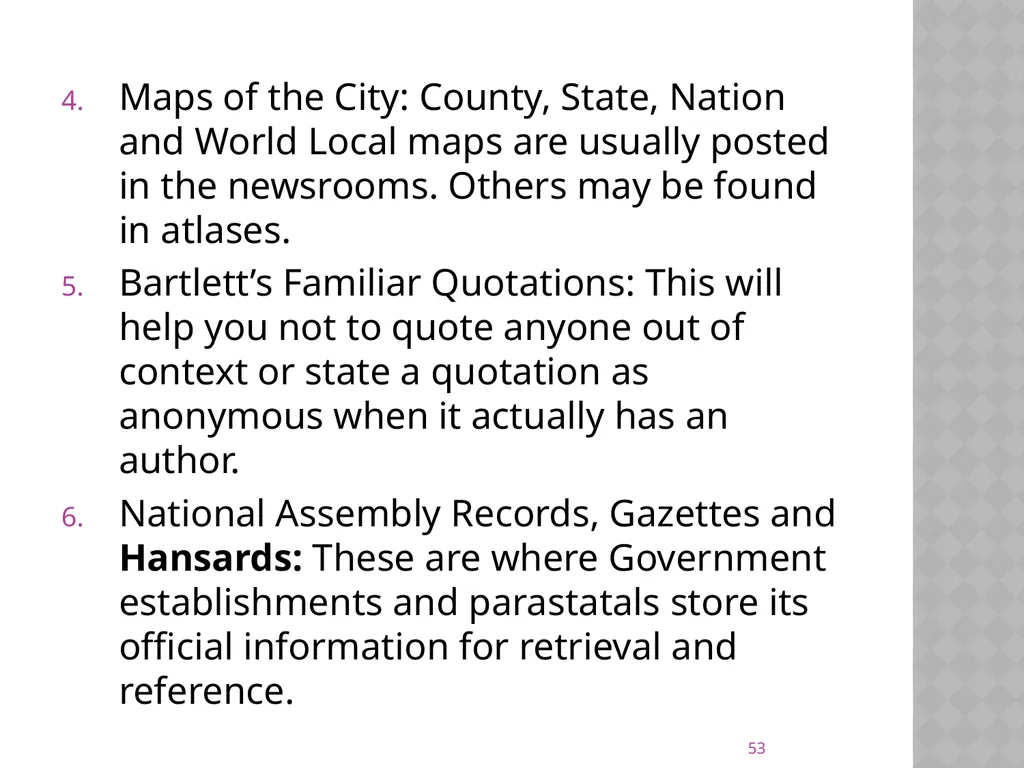 NEWS gathering CODE: JST 04107 17 Credit hours - slide 53 of 57