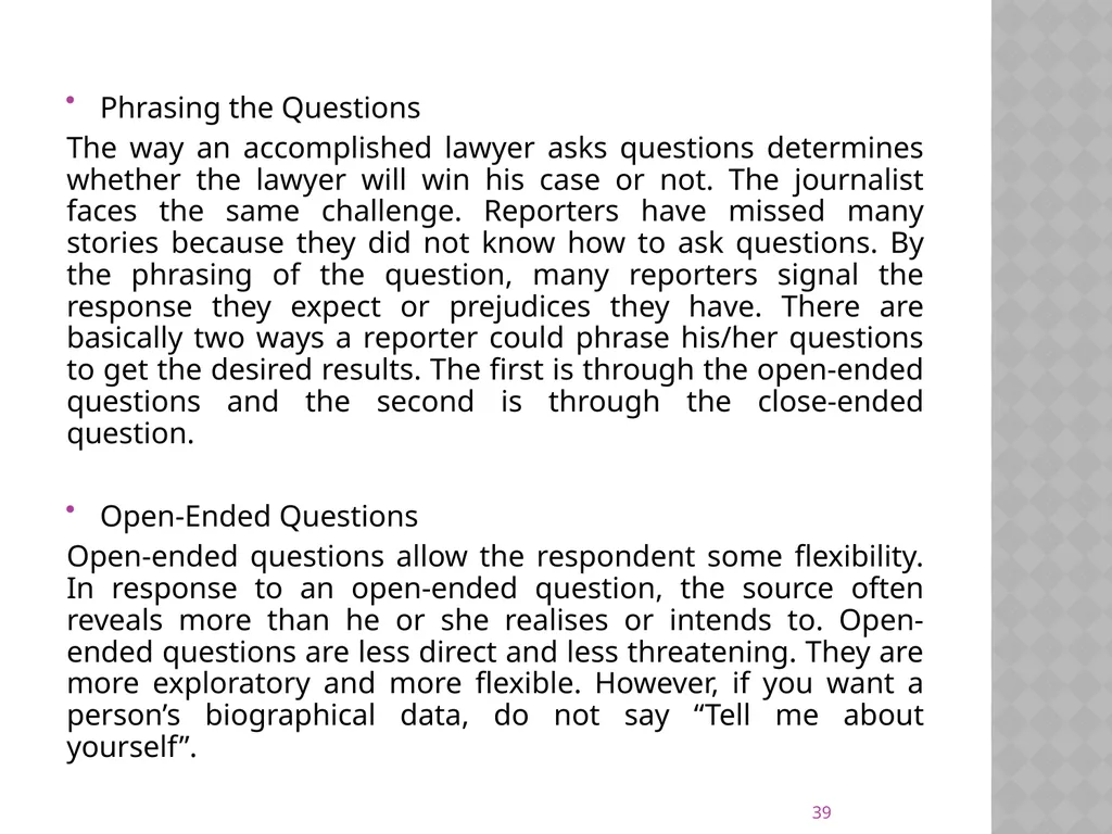 NEWS gathering CODE: JST 04107 17 Credit hours - slide 39 of 57