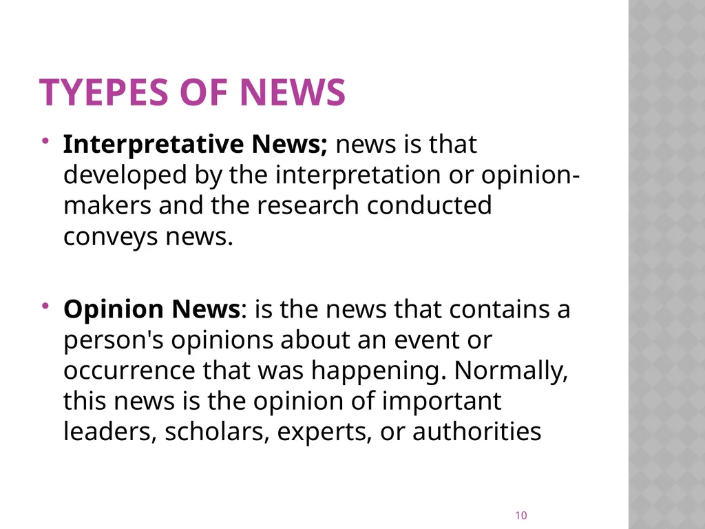 NEWS gathering CODE: JST 04107 17 Credit hours - slide 10 of 57