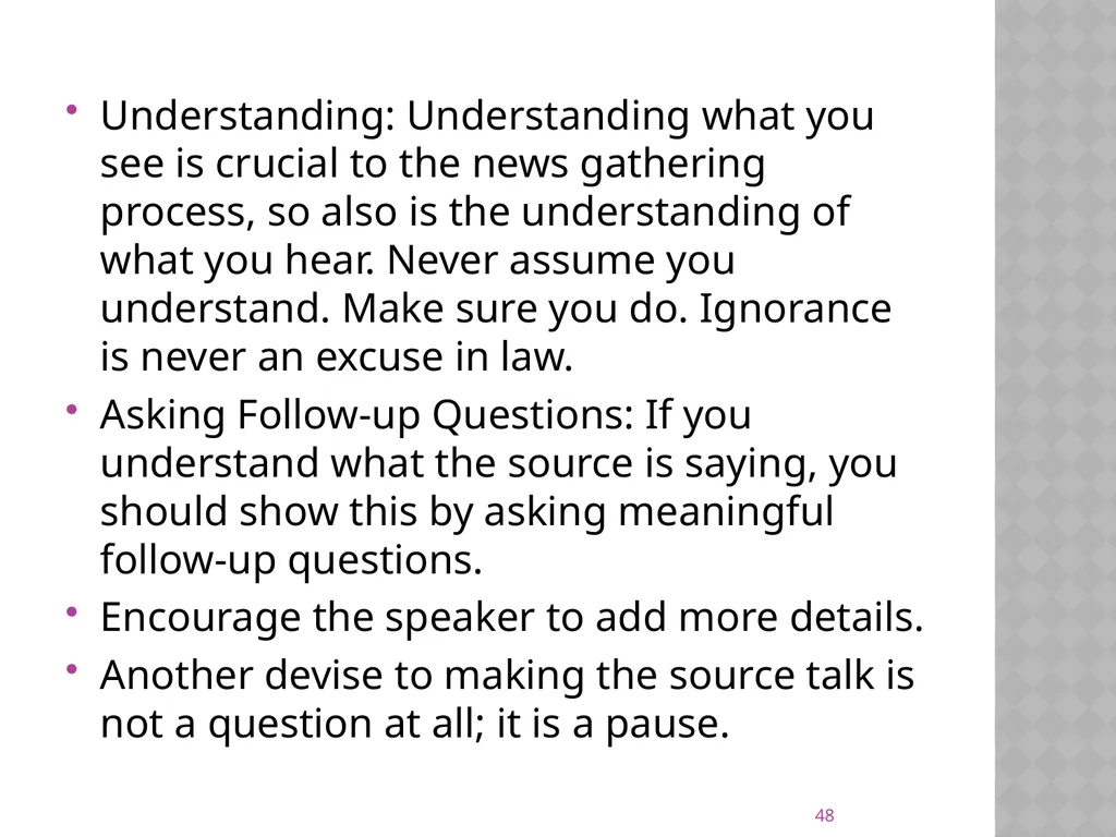 NEWS gathering CODE: JST 04107 17 Credit hours - slide 48 of 57