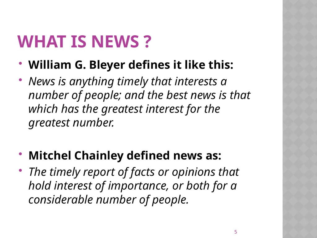 NEWS gathering CODE: JST 04107 17 Credit hours - slide 5 of 57