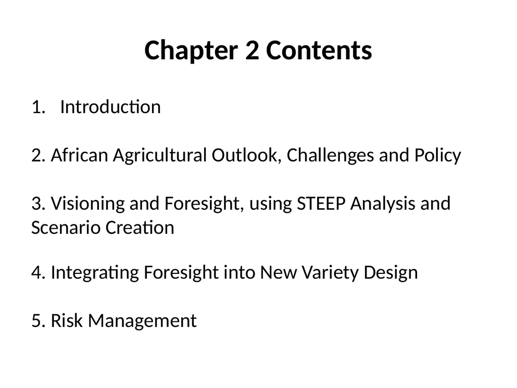 Chapter 2 Visioning and Foresight for Setting - slide 4 of 33