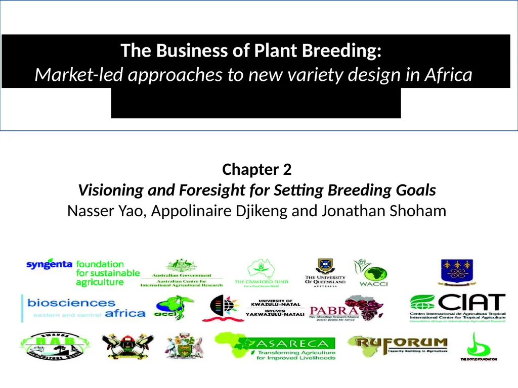 Chapter 2 Visioning and Foresight for Setting - slide 1 of 33