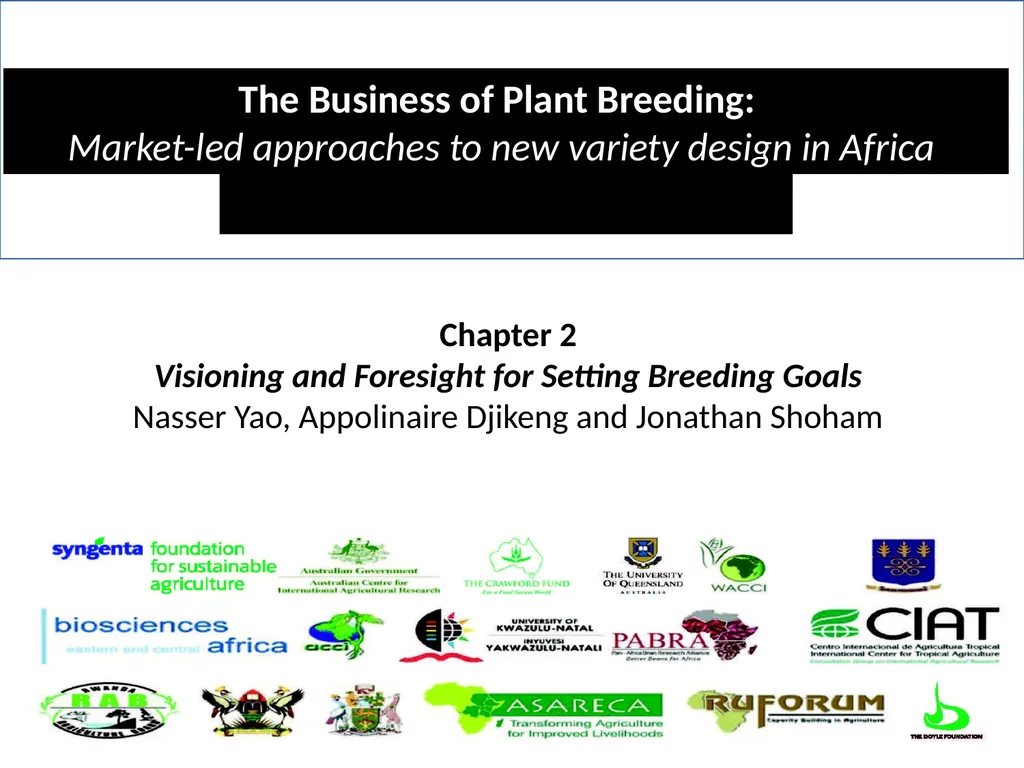 Chapter 2 Visioning and Foresight for Setting - slide 33 of 33