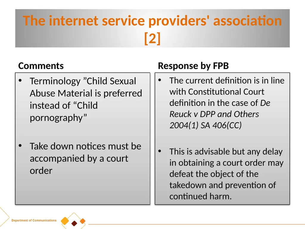 FPB AMENDMENT BILL:CRITICAL INPUTS FROM - slide 33 of 34