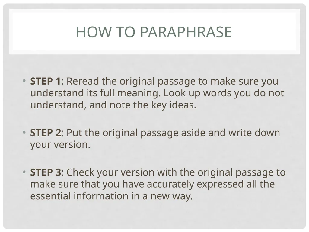 Avoiding plagiarism Referencing & Paraphrasing - slide 21 of 26