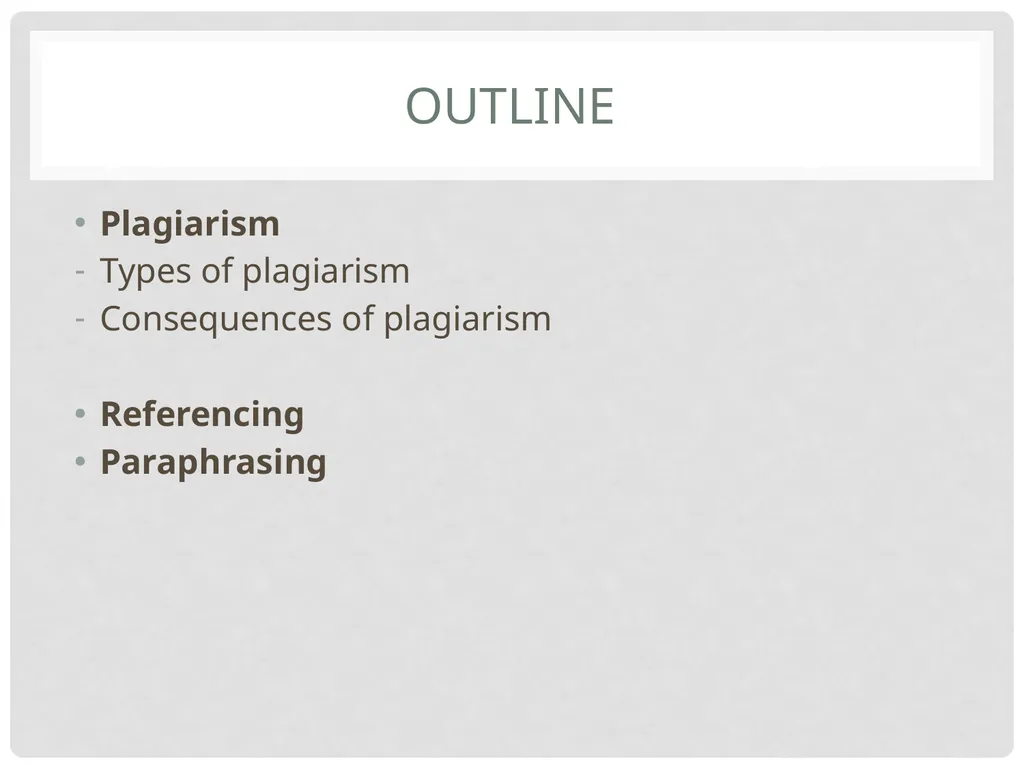 Avoiding plagiarism Referencing & Paraphrasing - slide 2 of 26