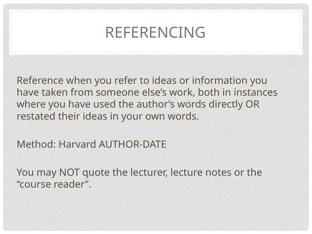 Avoiding plagiarism Referencing & Paraphrasing - slide 6 of 26
