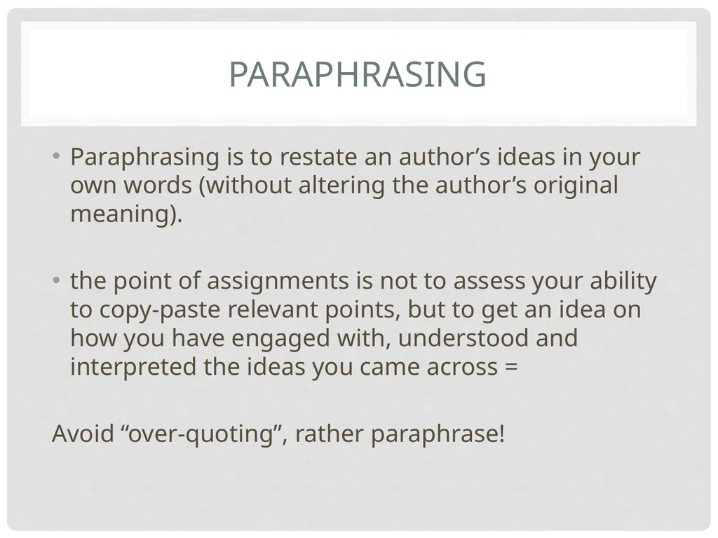 Avoiding plagiarism Referencing & Paraphrasing - slide 19 of 26