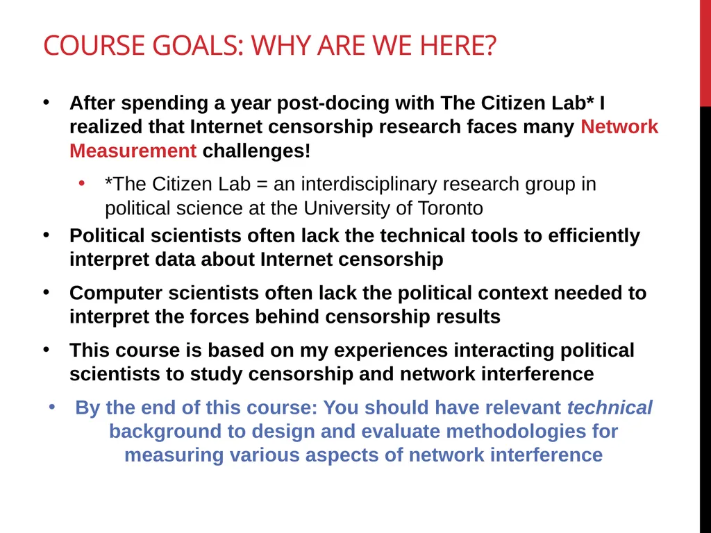 CS590B/690B measuring network interference (Spring - slide 4 of 31