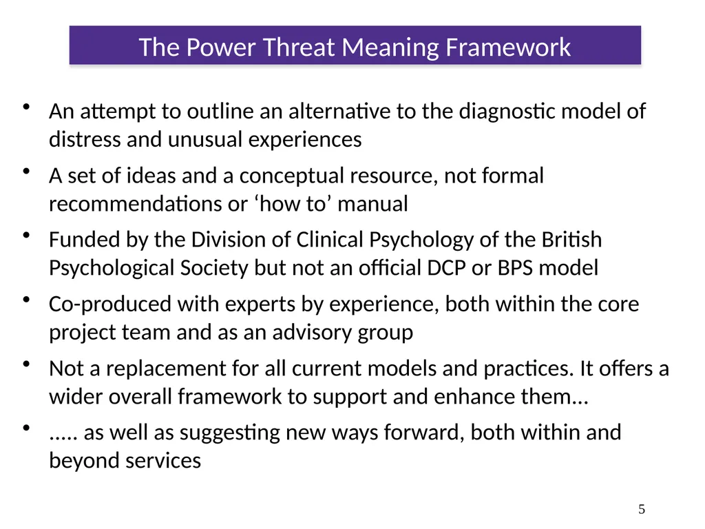 The Power Threat Meaning Framework #PTMFramework - slide 5 of 76