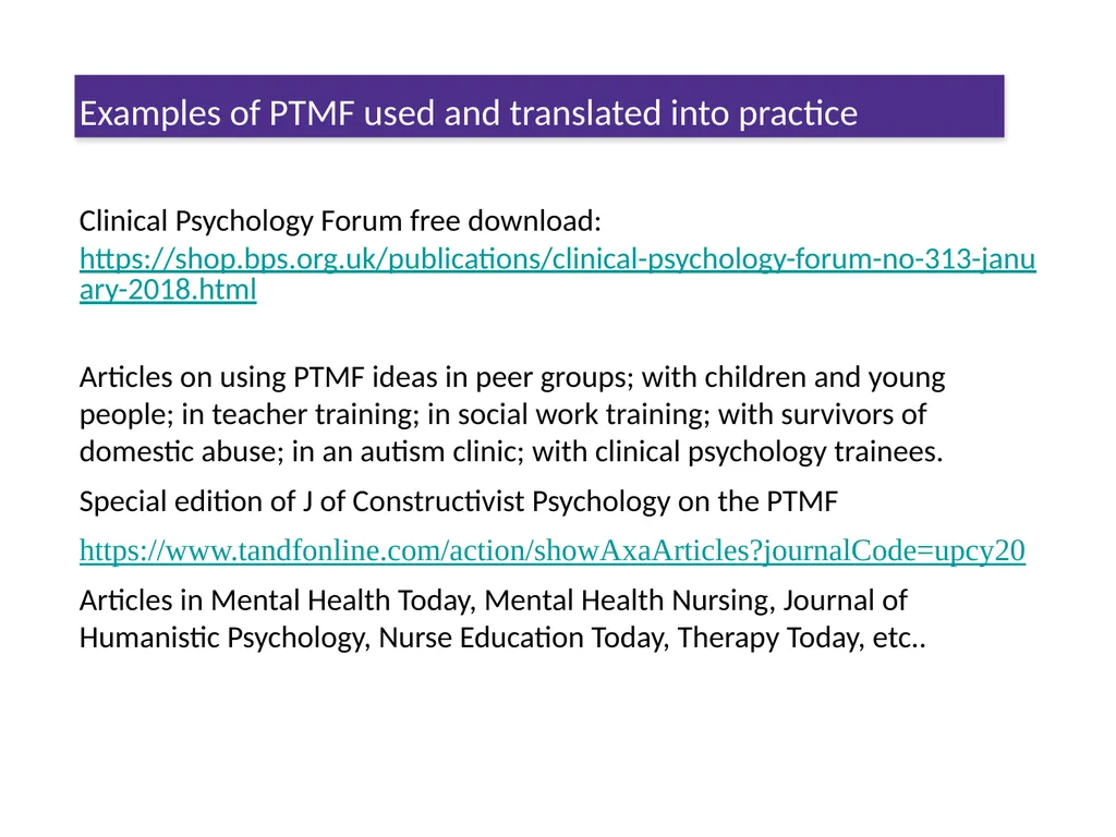 The Power Threat Meaning Framework #PTMFramework - slide 57 of 76