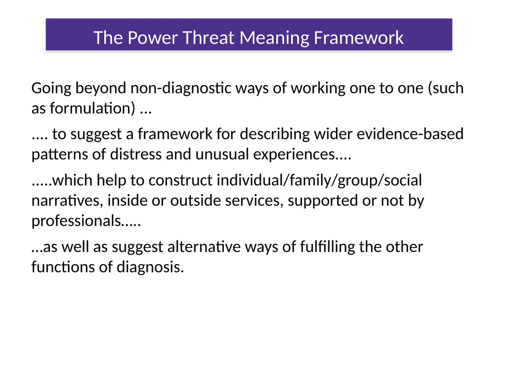 The Power Threat Meaning Framework #PTMFramework - slide 14 of 76