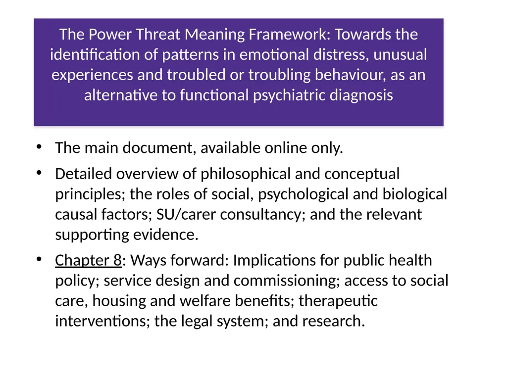 The Power Threat Meaning Framework #PTMFramework - slide 8 of 76