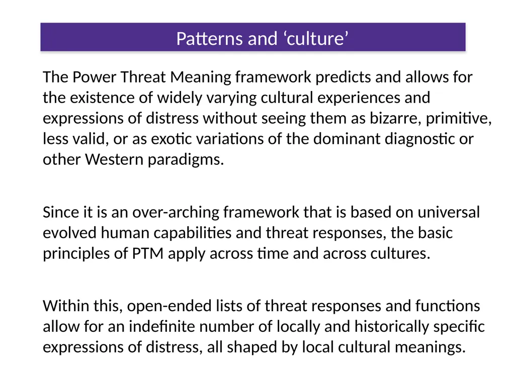 The Power Threat Meaning Framework #PTMFramework - slide 52 of 76