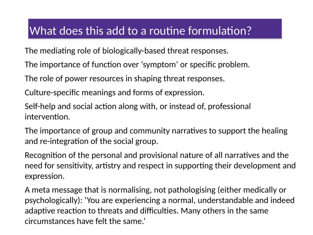 The Power Threat Meaning Framework #PTMFramework - slide 63 of 76