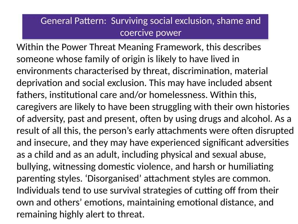 The Power Threat Meaning Framework #PTMFramework - slide 49 of 76