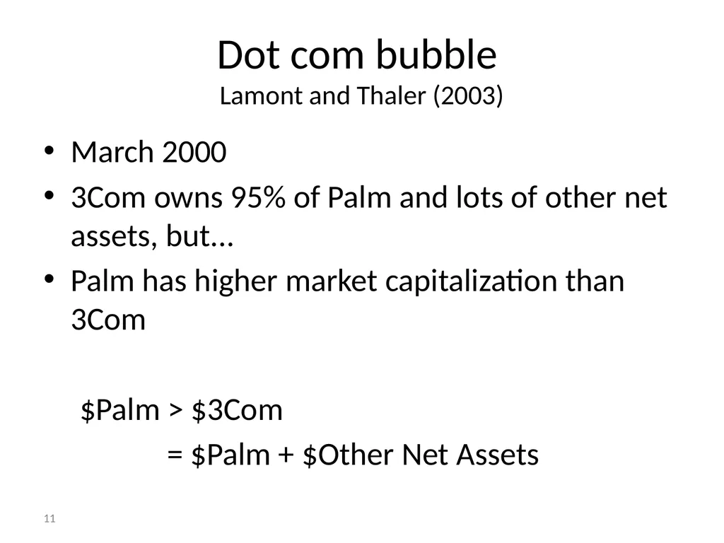 Bubble Economics David Laibson Econometric Society - slide 11 of 67