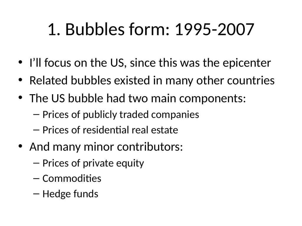 Bubble Economics David Laibson Econometric Society - slide 8 of 67