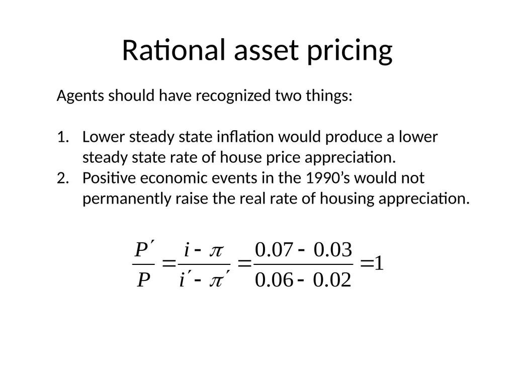Bubble Economics David Laibson Econometric Society - slide 29 of 67