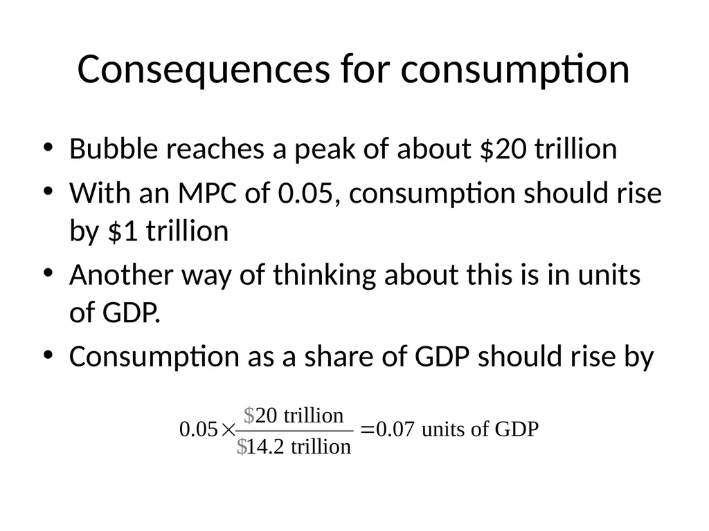 Bubble Economics David Laibson Econometric Society - slide 31 of 67