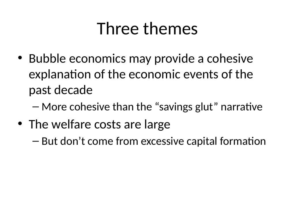Bubble Economics David Laibson Econometric Society - slide 67 of 67