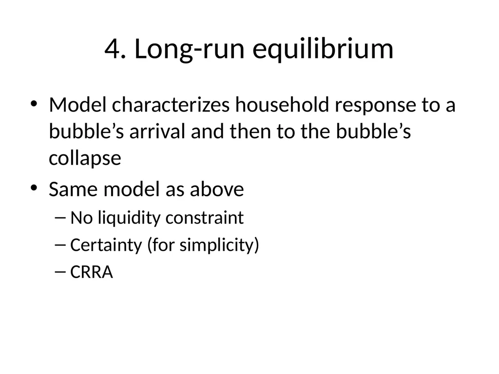 Bubble Economics David Laibson Econometric Society - slide 46 of 67