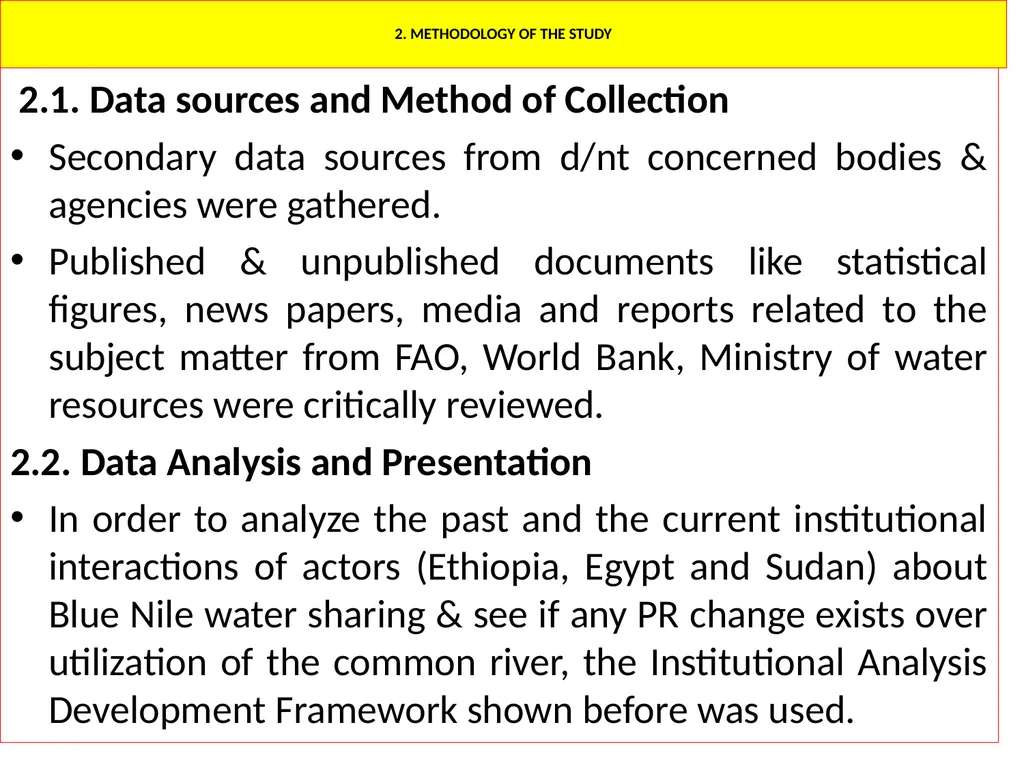 DISTRIBUTIONAL CONFLICT OVER BLUE NILE RIVER BASIN - slide 13 of 27