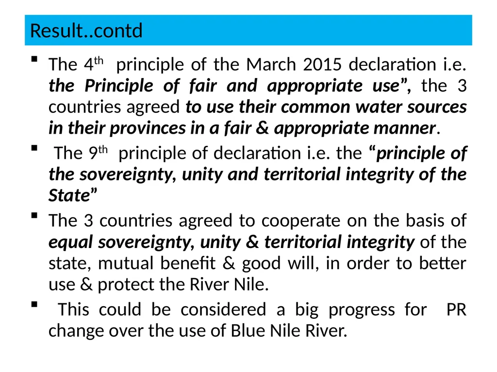 DISTRIBUTIONAL CONFLICT OVER BLUE NILE RIVER BASIN - slide 19 of 27