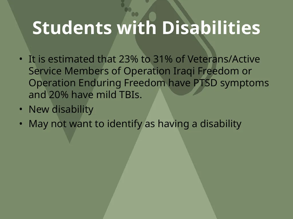 Shepherd University Green Zone Training OBJECTIVE - slide 13 of 34