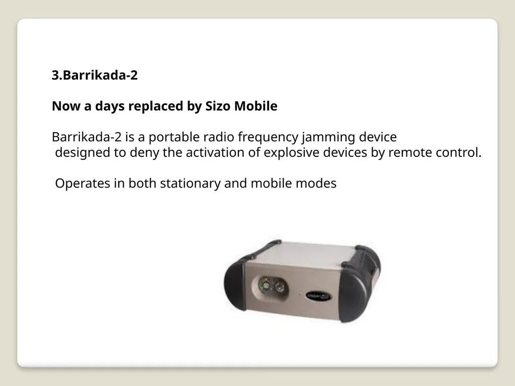 Introduction and detection of explosive compounds - slide 31 of 65