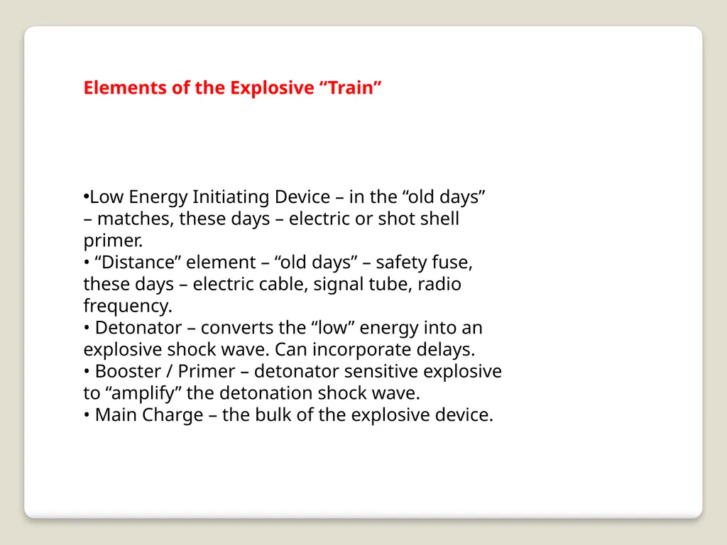 Introduction and detection of explosive compounds - slide 9 of 65