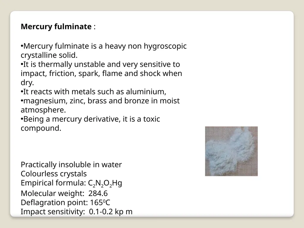 Introduction and detection of explosive compounds - slide 13 of 65